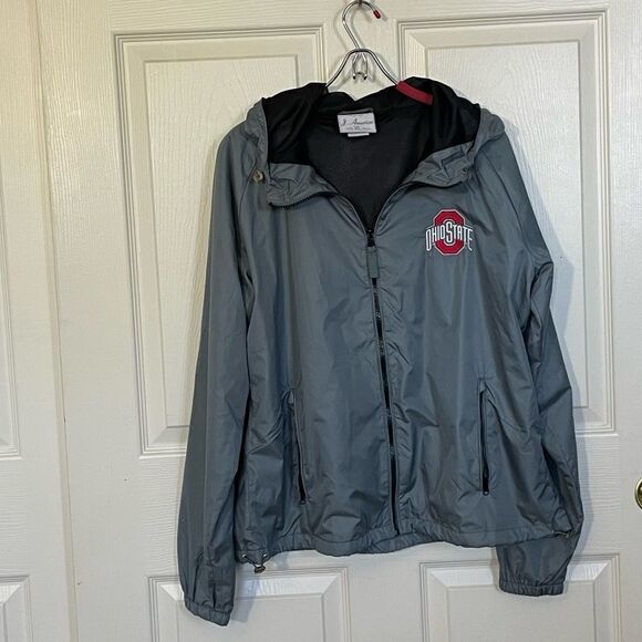The Ohio State Gray Hooded Windbreaker by J. America, XL - Picture 9 of 15